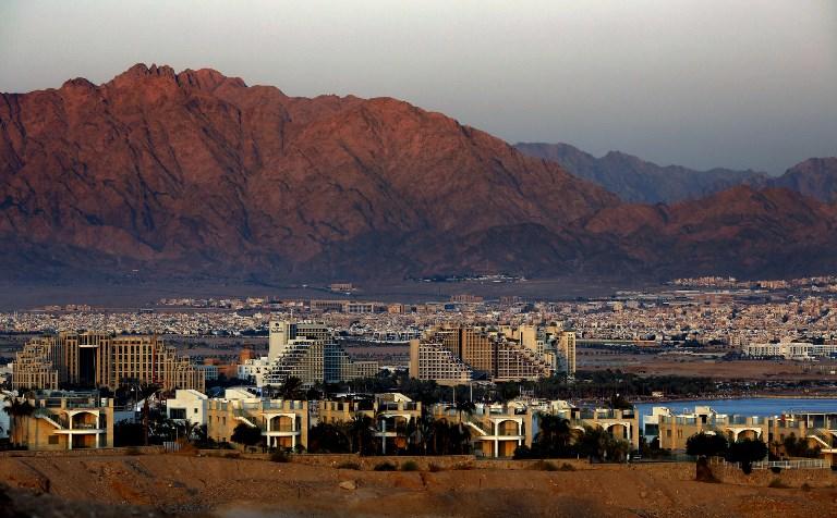 صورة أرشيفية لمدينة إيلات المطلة على البحر الأحمر. 24 سبتمبر 2018. أ ف ب 