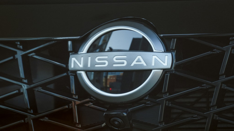 شعار شركة "نيسان" لصناعة السيارات. (أ ف ب)