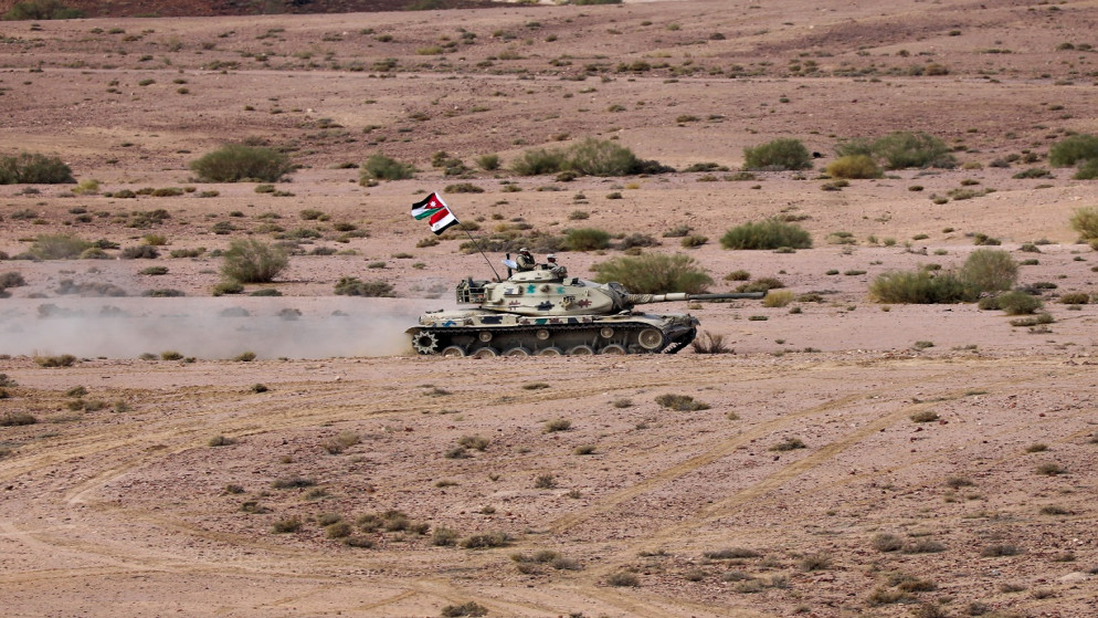 دبابة خلال فعاليات التمرين العسكري الأردني المصري المشترك العقبة/6 (القوات المسلحة الأردنية)