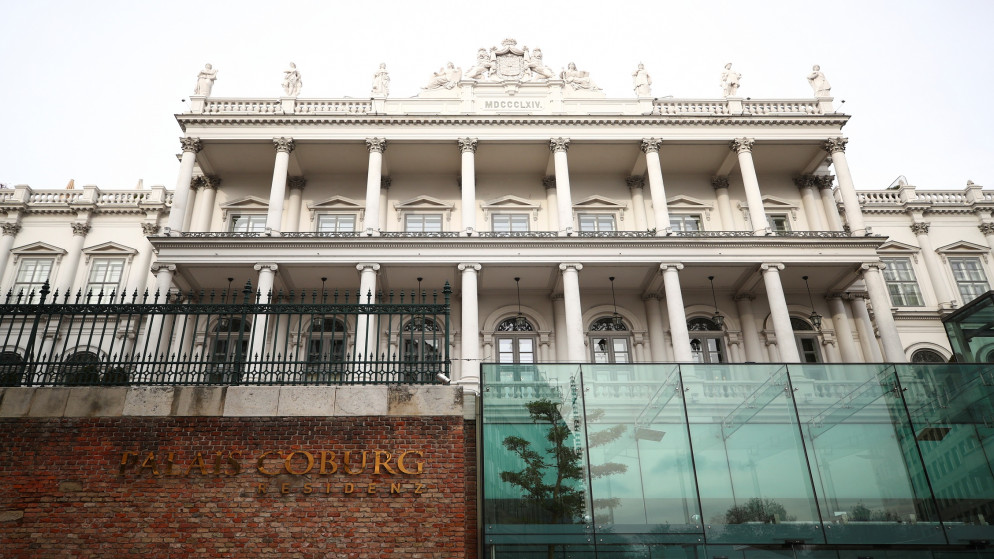 قصر كوبورغ في فيينا وهو مكان المحادثات بشأن الاتفاق النووي الإيراني. (رويترز)