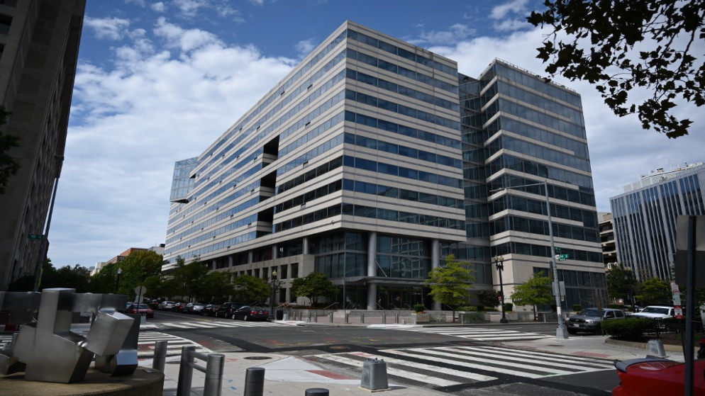 مقر البنك الدولي ومبنى صندوق النقد الدولي في واشنطن العاصمة .1 تشرين الأول/ أكتوبر 2020. (أ ف ب)