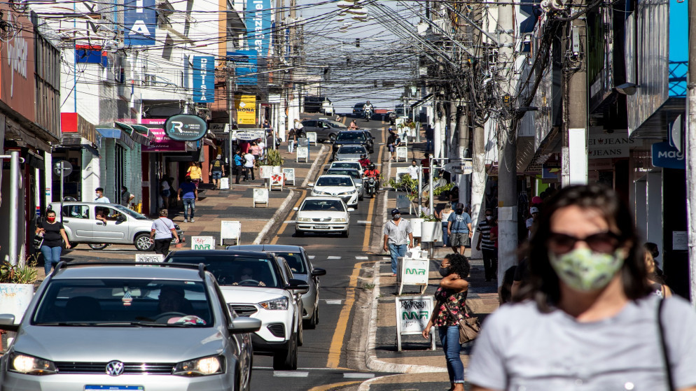 شارع في مدينة ساو باولو في البرازيل. (Shutterstock)