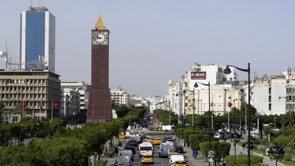 صورة تظهر شارع الحبيب بورقيبة في تونس العاصمة في 23 أيلول/سبتمبر 2021. (أ ف ب)