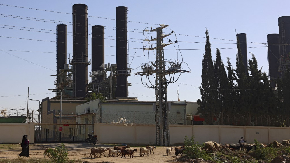 محطة توليد الكهرباء الوحيدة في غزة، في النصيرات بوسط القطاع، 27 كانون الأول/ ديسمبر ، 2021. (أ ف ب)