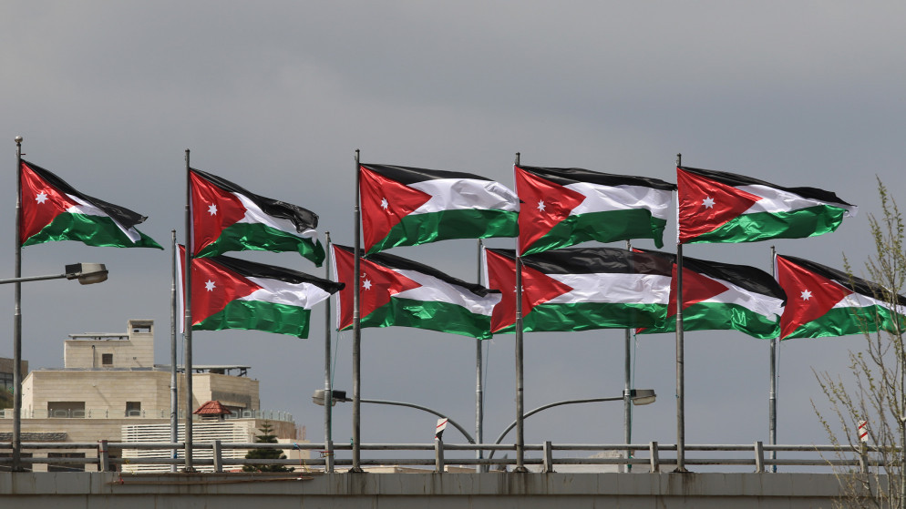 أعلام الأردن في العاصمة عمّان. (صلاح ملكاوي / المملكة)