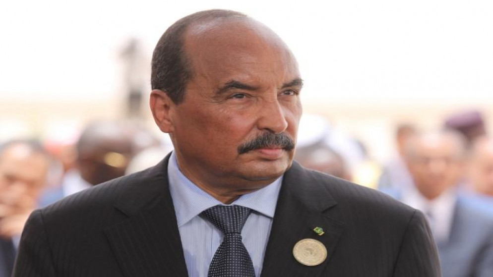 صورة أرشيفية للرئيس الموريتاني السابق محمد ولد عبد العزيز . (أ ف ب)