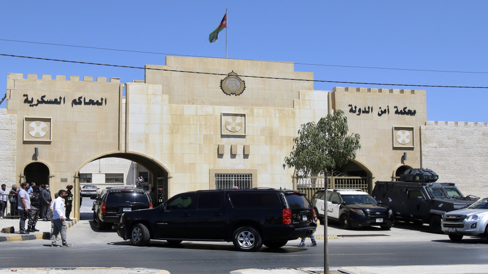 مدخل محكمة أمن الدولة في منطقة ماركا شرق عمّان. (صلاح ملكاوي / المملكة)