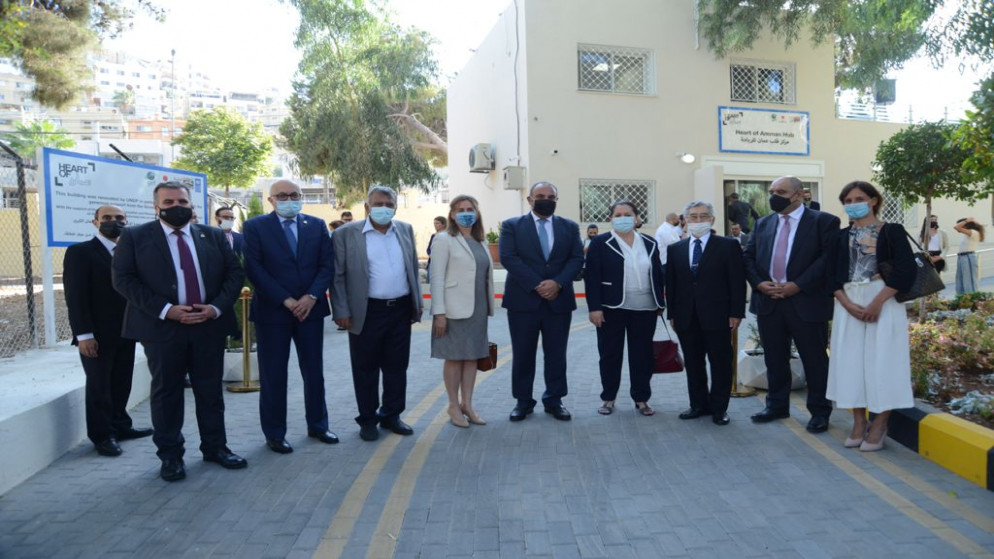من افتتاح مبنى "قلب عمان" لريادة الأعمال الاجتماعية في حديقة رأس العين. (برنامج الأمم المتحدة الإنمائي)