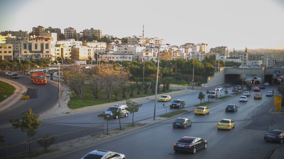 منظر عام لحركة سير في العاصمة عمّان. (صلاح ملكاوي/المملكة)