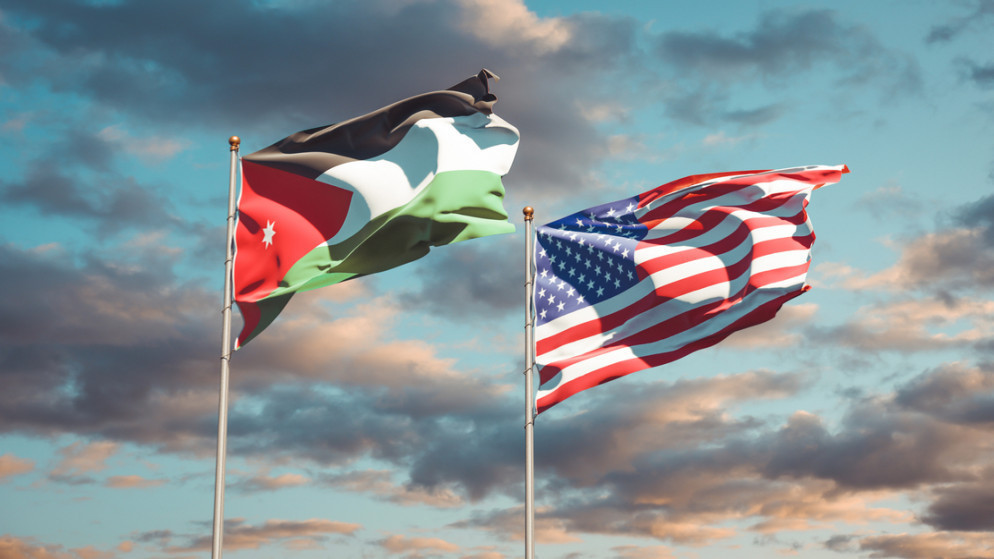 علما الأردن والولايات المتحدة الأميركية. (shutterstock)