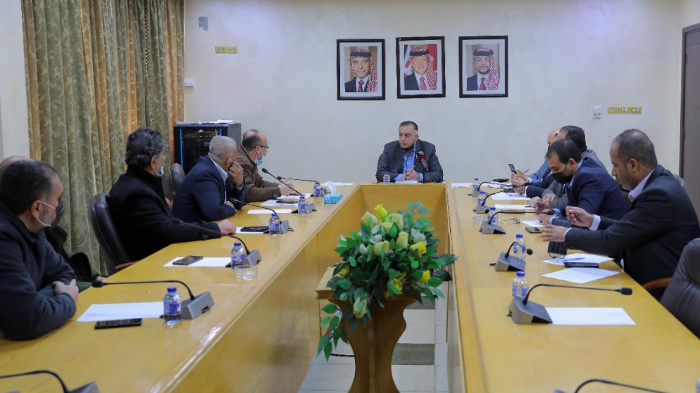 جانب من اجتماع لجنة فلسطين النيابية مع ممثلي عن أبناء قطاع غزة. (مجلس النواب)