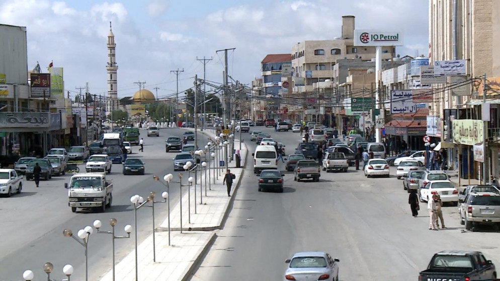 منظر عام من أحد شوارع محافظة المفرق. (المملكة)