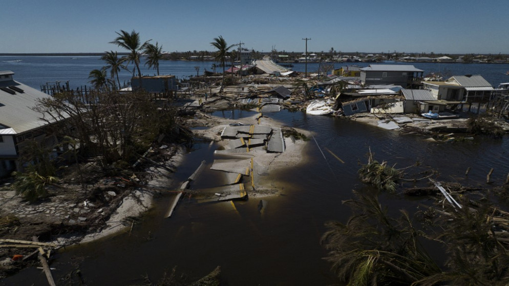 دمار في فلوريدا بسبب إعصار إيان، الولايات المتحدة الأميركية. (أ ف ب)