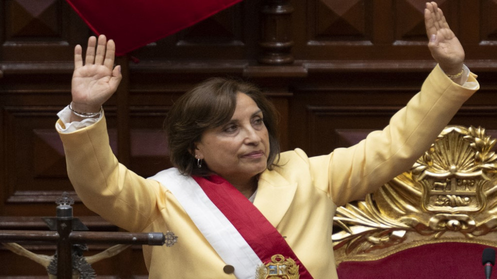 رئيسة البيرو الجديدة دينا بولوارت، 8 ديسمبر 2022. (أ ف ب)