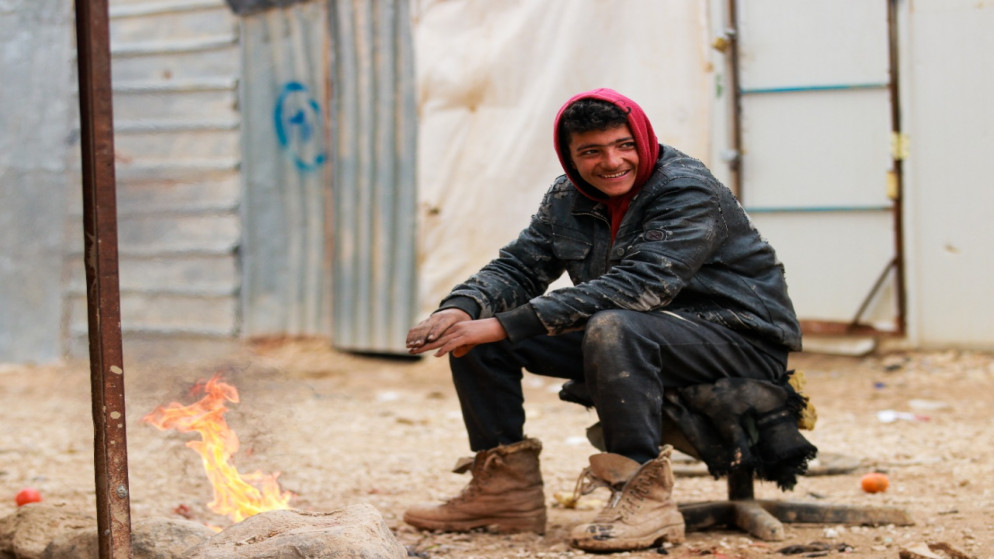لاجئ سوري في مخيم الزعتري للاجئين السوريين بمحافظة المفرق شمالي الأردن. (محمد حواري/ الأمم المتحدة)