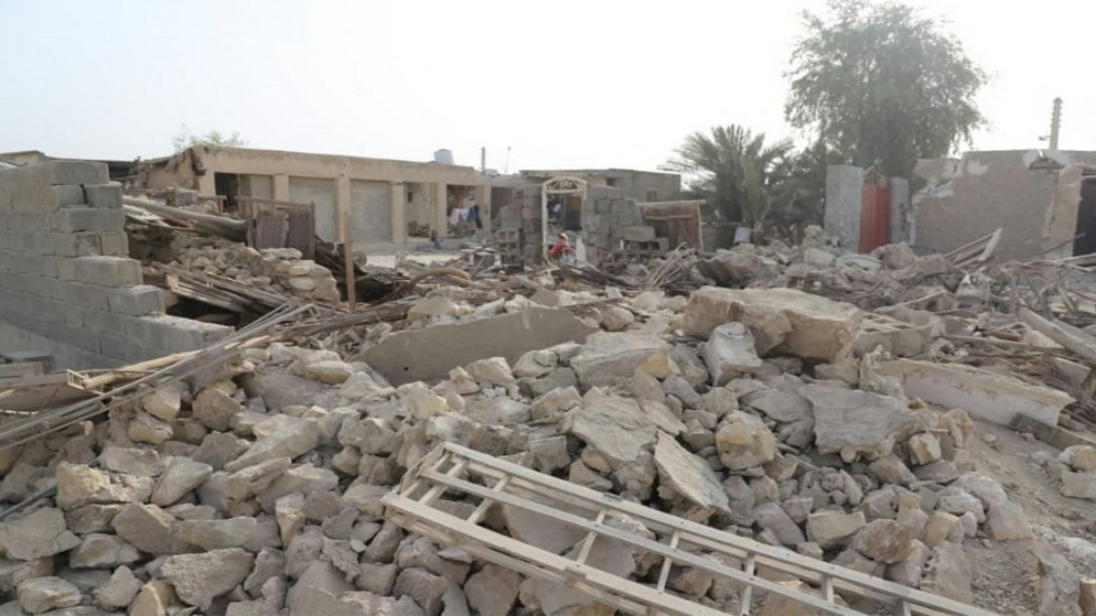 مشهد للدمار في أعقاب زلزال ضرب جنوب إيران، 2 تموز/يوليو 2022 (أ ف ب)