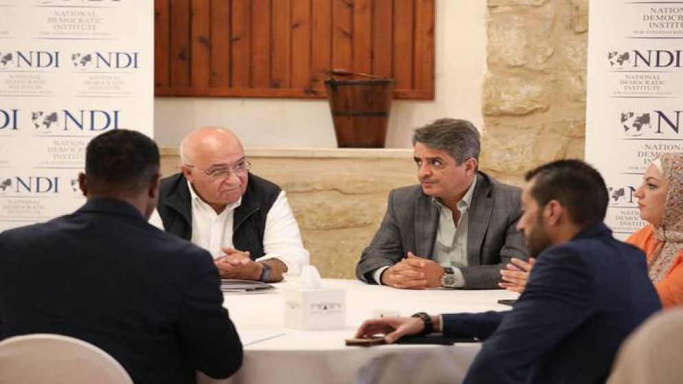 رئيس مجلس مفوضي الهيئة المستقلة للانتخاب موسى المعايطة خلال ختام فعاليات المخيم السياسي لمحاكاة تشكيل أحزاب سياسية (الهيئة المستقلة للانتخاب)