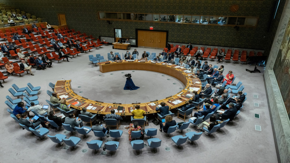 جلسة لمجلس الأمن الدولي. (رويترز)