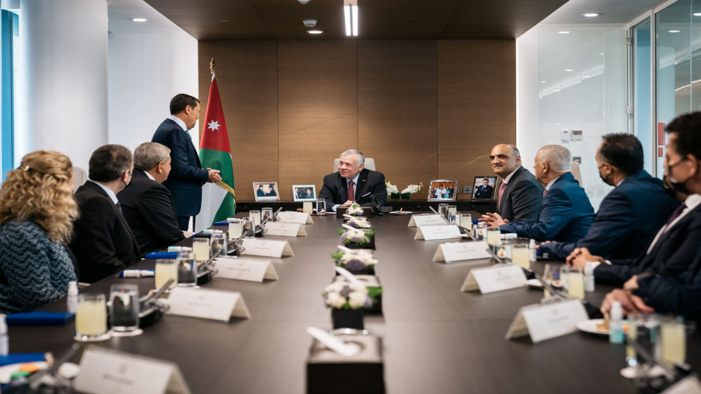 جلالة الملك عبدالله الثاني يفتتح في عمان المقر الرئيس الجديد لشركة أدوية الحكمة في الشرق الأوسط وشمال إفريقيا. (الديوان الملكي الهاشمي)