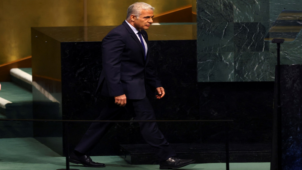 رئيس الوزراء الإسرائيلي يائير لابيد. (رويترز)