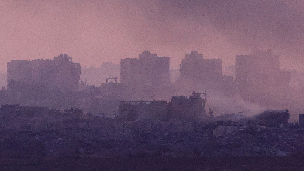 مباني مدمرة في قطاع غزة، 17 تشرين الثاني 2023. (رويترز)
