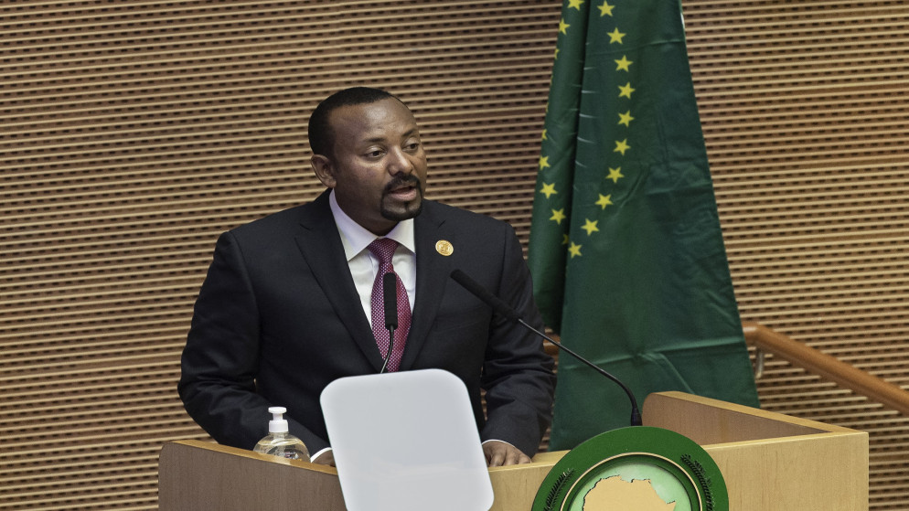 رئيس الوزراء الأثيوبي أبيي أحمد في أديس أبابا، 5 شباط/فبراير 2022. (أ ف ب)