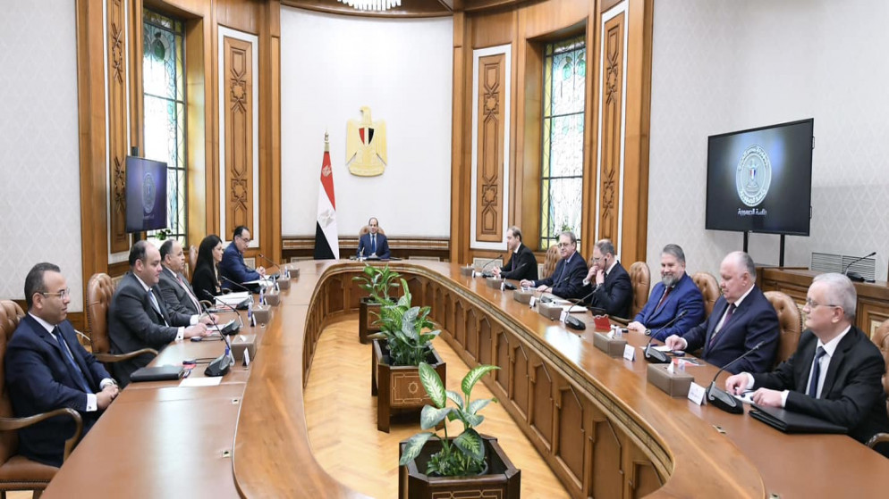 لقاء الرئيس المصري عبد الفتاح السيسي مع وفد روس رفيع المستوى. (الرئاسة المصرية)