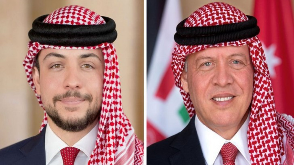جلالة الملك عبدالله الثاني وسمو الأمير الحسين بن عبدالله الثاني ولي العهد. (بترا)