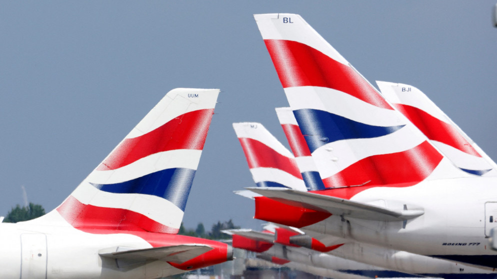 طائرات تتبع الخطوط الجوية البريطانية في مطار هيثرو بلندن، 17 أيار 2021. (رويترز)