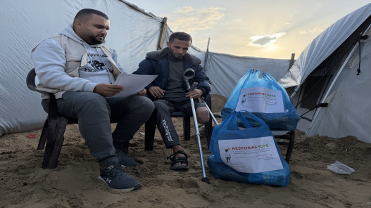  الجمعية الأردنية لدعم مبتوري الأطراف والحملة الأردنية تطلقان برنامج الصحة العلاجية والتغذوية في غزة 