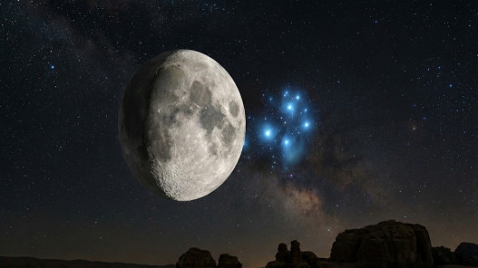  الجمعية الفلكية: اقتران القمر بالثريا يُزيّن سماء الأردن والمنطقة ليلة الثلاثاء 